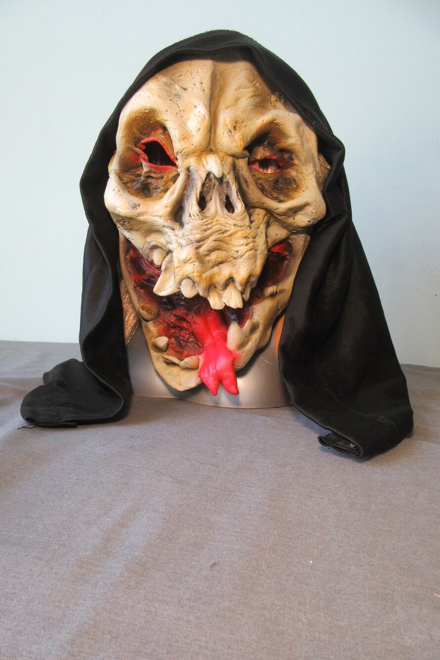 Horror Halloween Mask The Paper Magic Group Dark Hooded Prop Vintage 2003